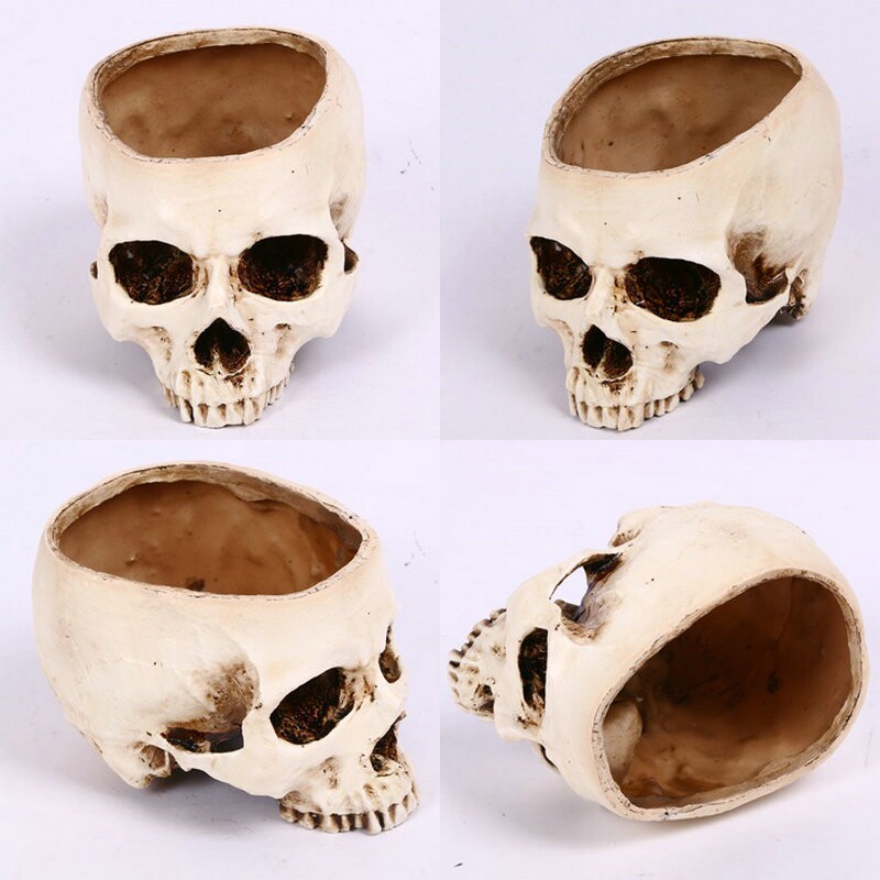 Five Eva Conti for Halloween Skull skull Skull Flower-Skull Festival Adornment Horror Skull Resin Flower Pot