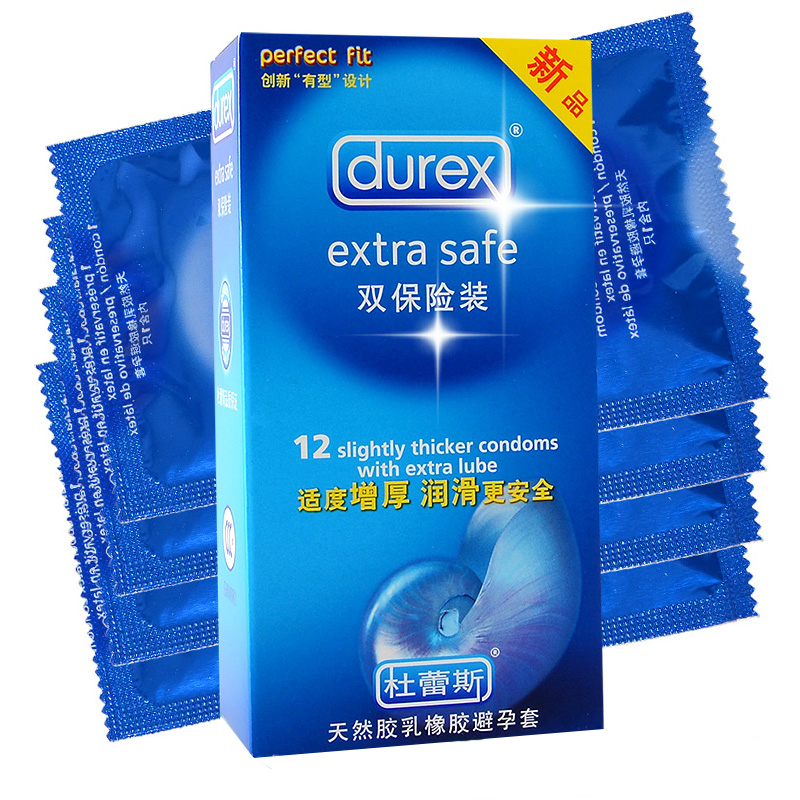 【包邮】杜蕾斯避孕套双保险安全套12只装加厚成人情趣计生用品