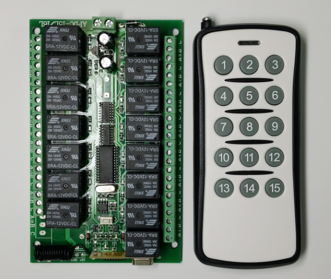 Anping Electronics 15-key remote control 15-way remote control switch 15-way receiving controller 15-way relay