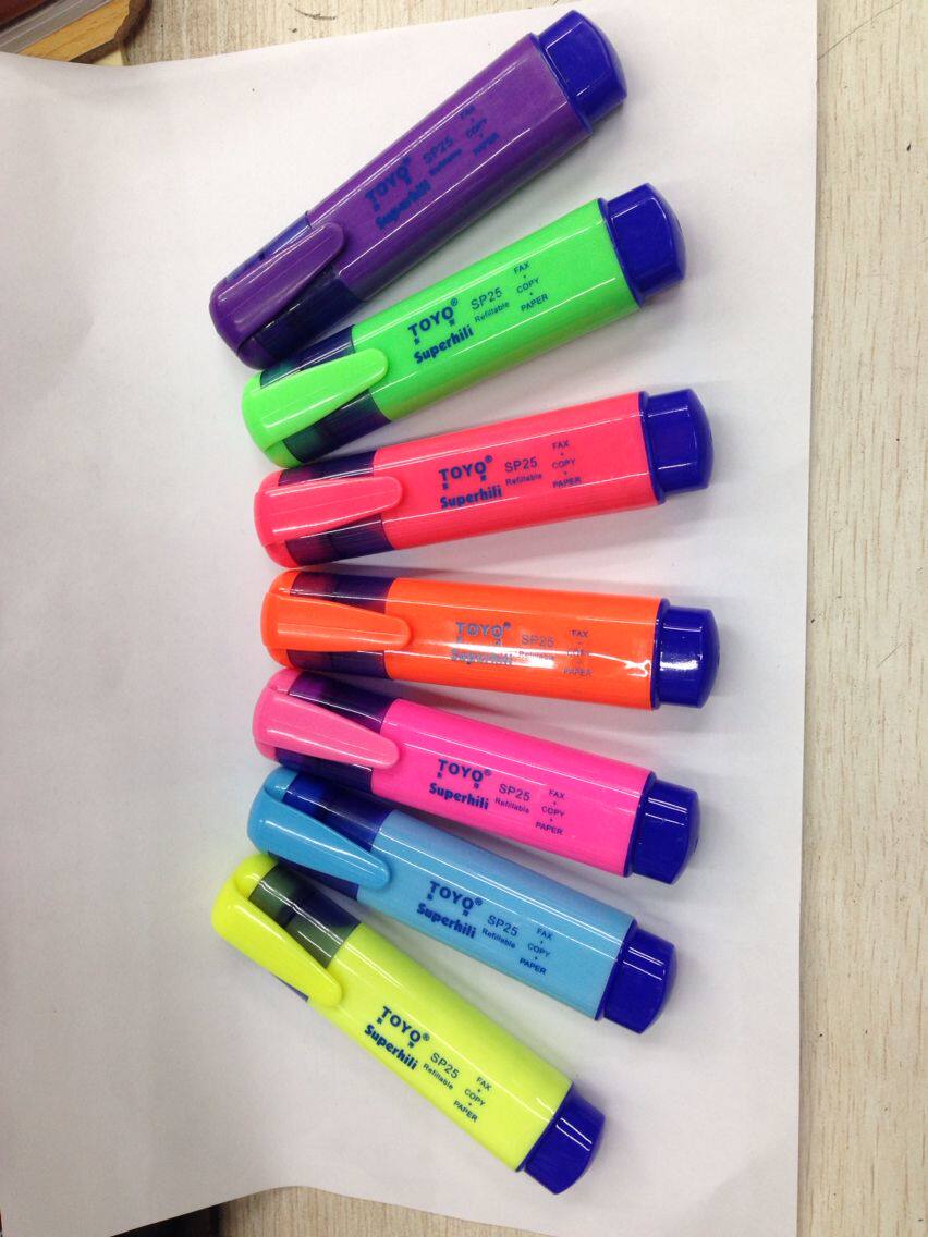 SP - 25 Coating of Tokyo Fluorescent Pen SP - 25 - Seven - color coarse heads and non - toxic environmentally friendly and odorless students' office