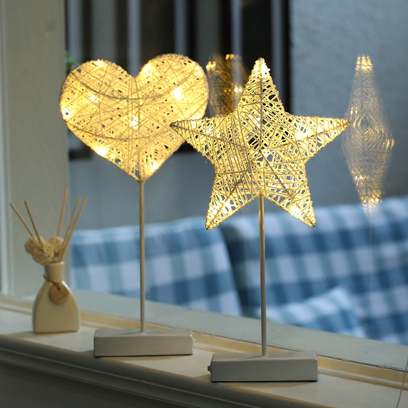 Star lamp Night lamp Lantern Room Dormitory Girl heart decoration decoration lamp Handmade love lamp ins bedroom