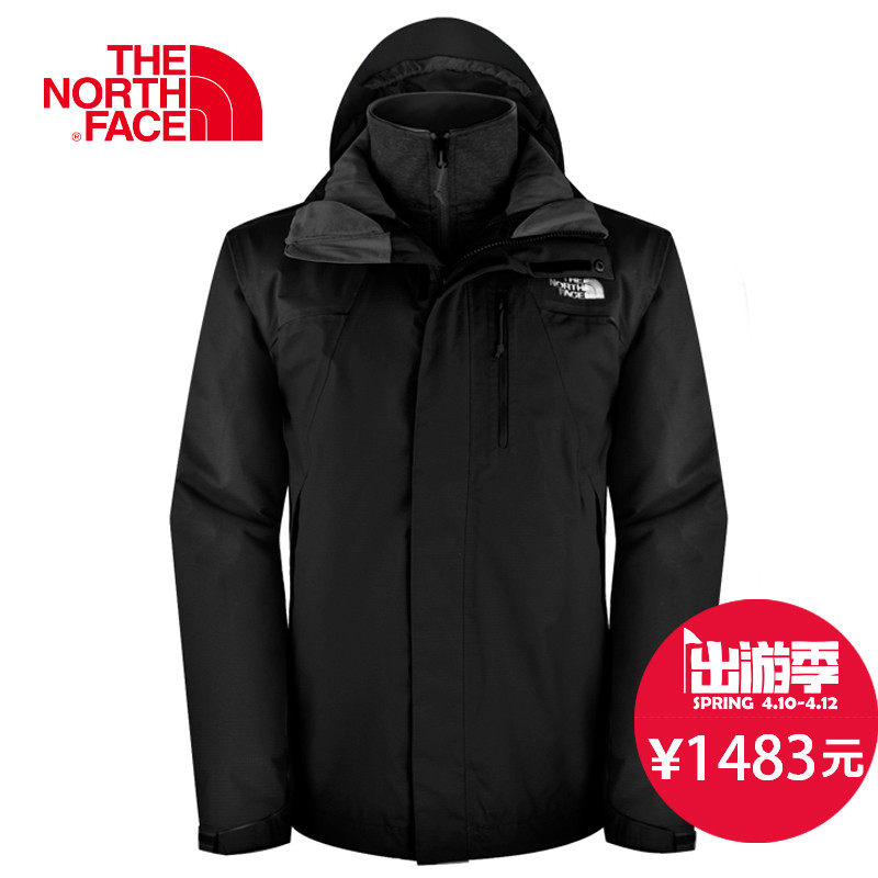 THE NORTH FACE/北面 男款防风三合一冲锋衣C960