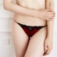 Thong phụ nữ gợi cảm satin mỏng đai nóng cám dỗ không có dấu vết châu Âu và Mỹ ren bên kích thước lớn đồ lót T đồ lót gợi cảm G-string