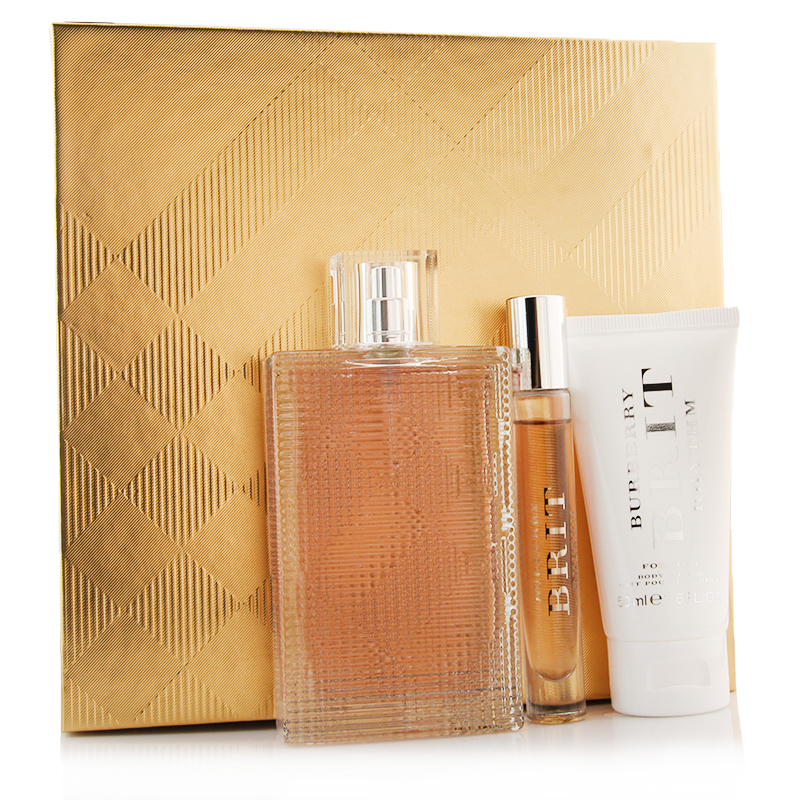 Burberry/博柏利韵律女士礼盒香水90ML+7.5ML+香体乳50ml三件套装