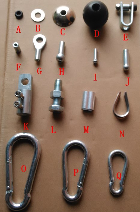 Gym fitness equipment comprehensive training strength equipment wire rope connector Terminal clip buckle connector