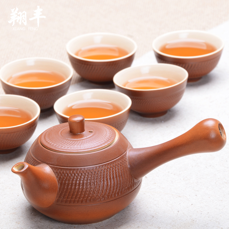 Xiang feng kung fu tea set jump knife engraved designs of a complete set of tea set ceramic tea tea tea set