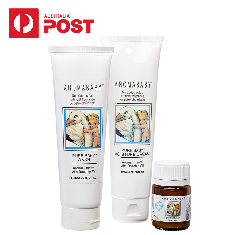 Aromababy新生儿洗浴套装 沐浴液150ml+保湿霜125ml+湿疹膏25mg