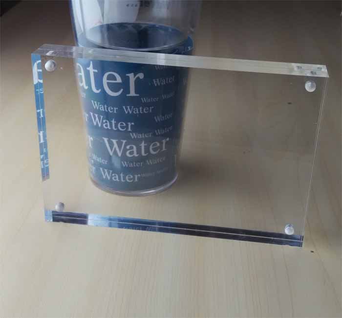 Eurostyle high through acrylic crystal photo frame thickened magnet clamp picture photo frame transparent certificate phase stand table plate