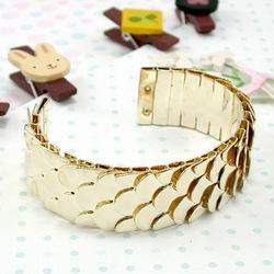 台湾官网直邮进口【金漾光泽】鳞片开口手镯