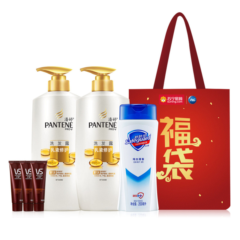 潘婷洗发露750ML*2+沙宣润发乳50ml*3+舒肤佳沐浴露200ml