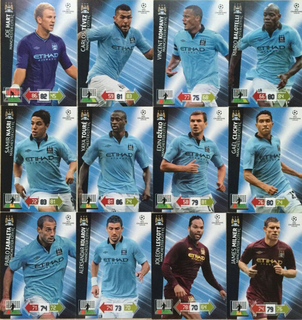 Panini Panini 12-13 Champions League star card full set of Puka 12 Zhang Man City-Taobao