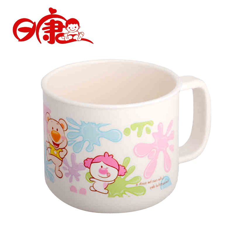 正品日康微波炉牛奶杯儿童水杯触饮杯宝宝学饮杯带手柄牛奶喝水杯