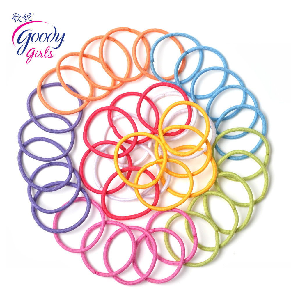 进口 美国歌妮Goody儿童防滑发圈 皮筋 BB发绳 混搭马尾圈 40根