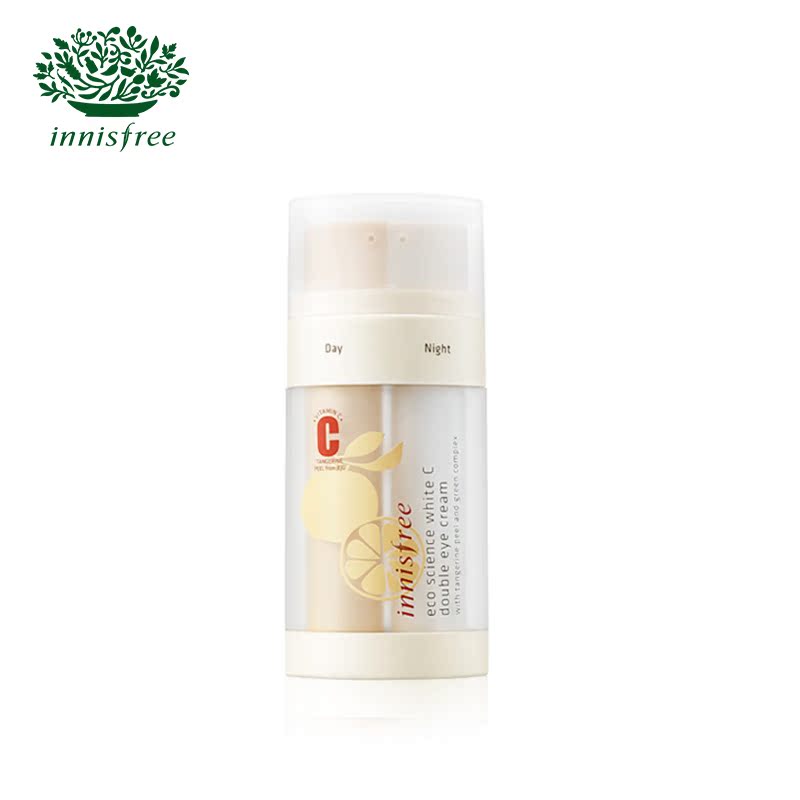 innisfree/悦诗风吟生机蜜柑维C臻白双重护理眼霜 保湿改善皱纹