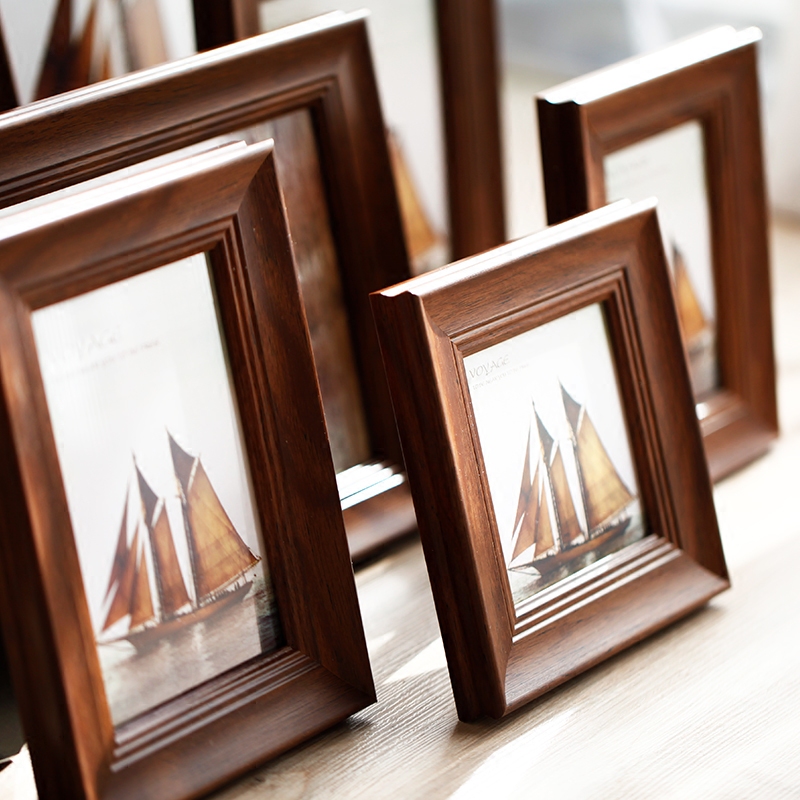 Mino Dreamers Home American Creative Home Wooden Photo Frame Ostyle Living-room Bedroom Bedside Swing Table Horizontal vertical frame