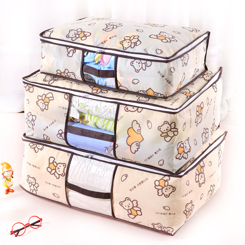 Nanhe quilt storage bag Large quilt dust bag Angel Bear Korean version of clothing finishing storage shed