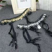 Châu Âu và Mỹ kích thước nhỏ garter tinh tế ren vàng bạc garter phụ nữ gợi cảm garter dây nịt móc tất