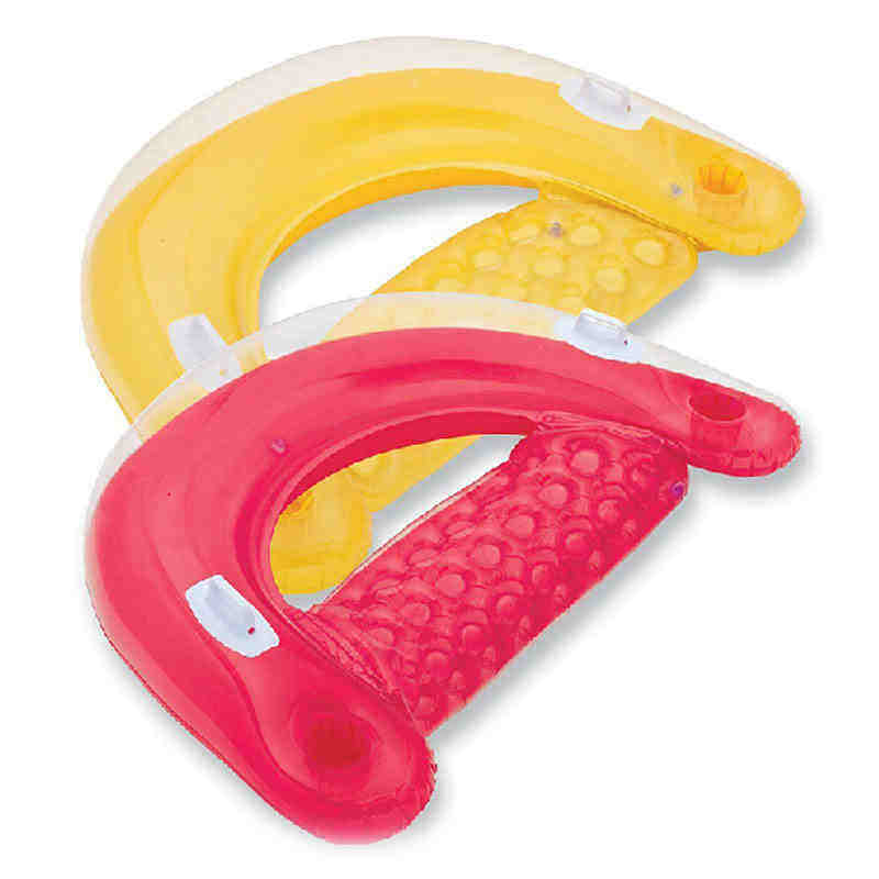 INTEX sitting type floating row 58859 floating ring handle inflatable floating and floating bed Lying Chair Water Sofa Floating Plate