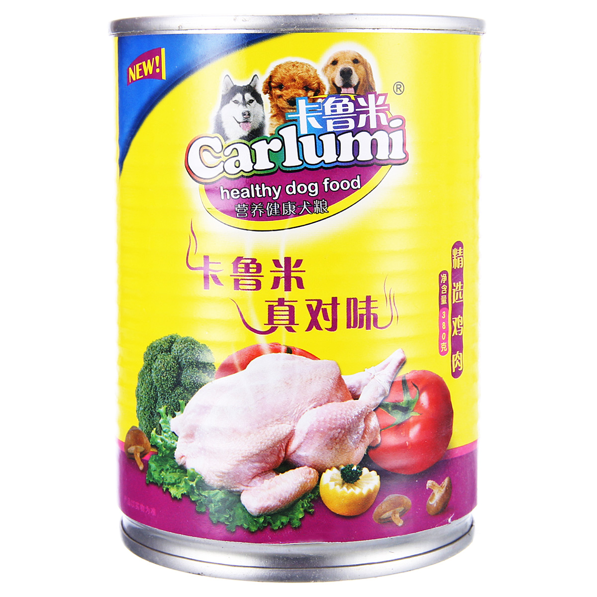 波奇网 宠物狗零食 狗罐头 卡鲁米鸡肉罐头380g狗湿粮鲜封包