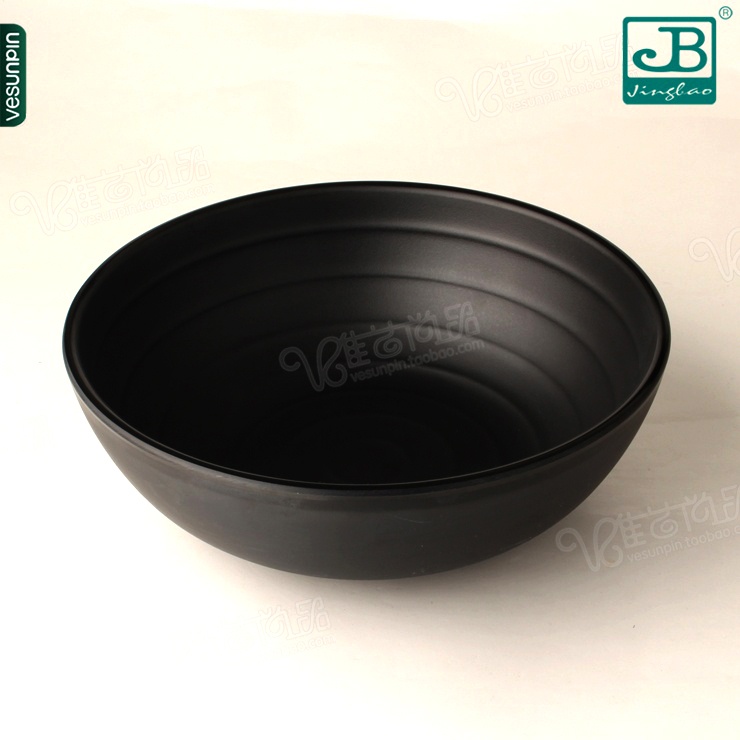 Miri Garbamide tableware Japanese bowl imitation porcelain noodle bowl Black rice bowl small bowl soup bowl anti-fall C180