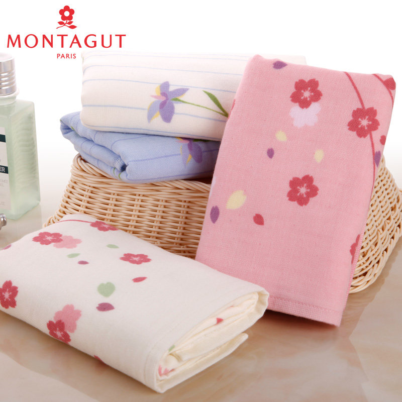【天猫超市】Montagut/梦特娇毛巾 京都和风系列纱布面巾 1条