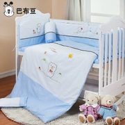 Babu giường cũi đậu xung quanh giường mềm bộ kit trẻ em bộ đồ giường giường sáu bộ năm bộ