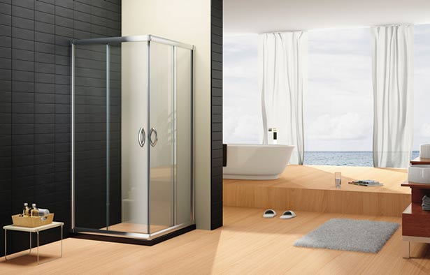 Bathroom tempered glass partition shower room screen Easy sliding door diagonal sliding door-Taobao