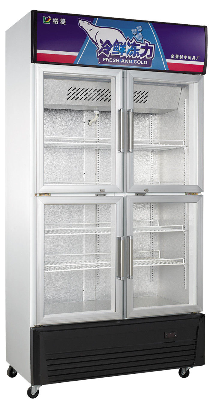 Jinling G 588L4F four-door refrigerated glass display cabinet commercial air-cooled single-temperature vertical fresh-keeping cabinet