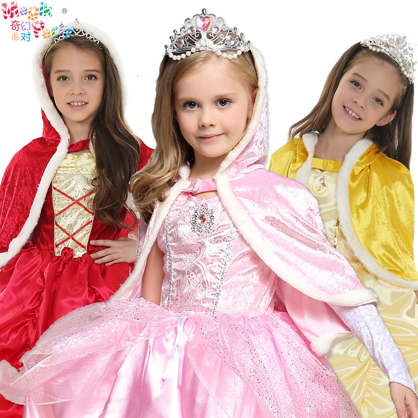 Fantasy party for Halloween children performing dress girl performing dress Princess dress clothes cloak