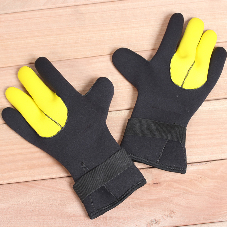 3mm Diving Gloves Snorkeling Gloves Winter Swimming Gloves Warm Non-slip Wear Resistant Anti-Scratch Waterproof Mother Gloves