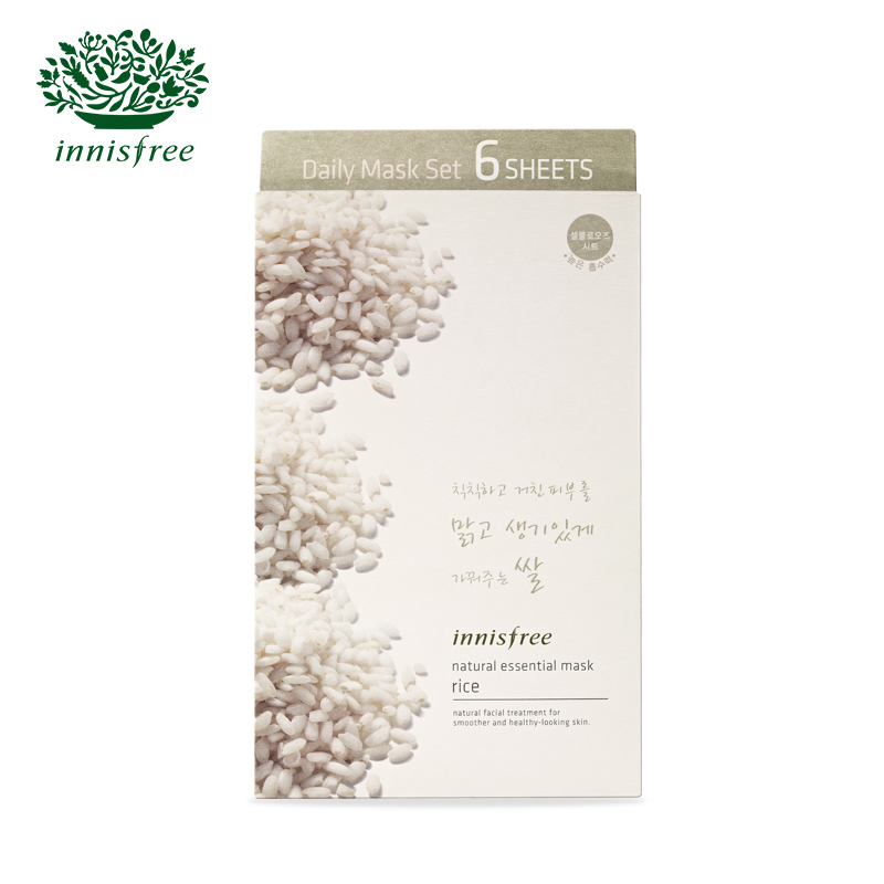 innisfree/悦诗风吟大自然精华面膜-大米5+1片套装 补水保湿 亮白