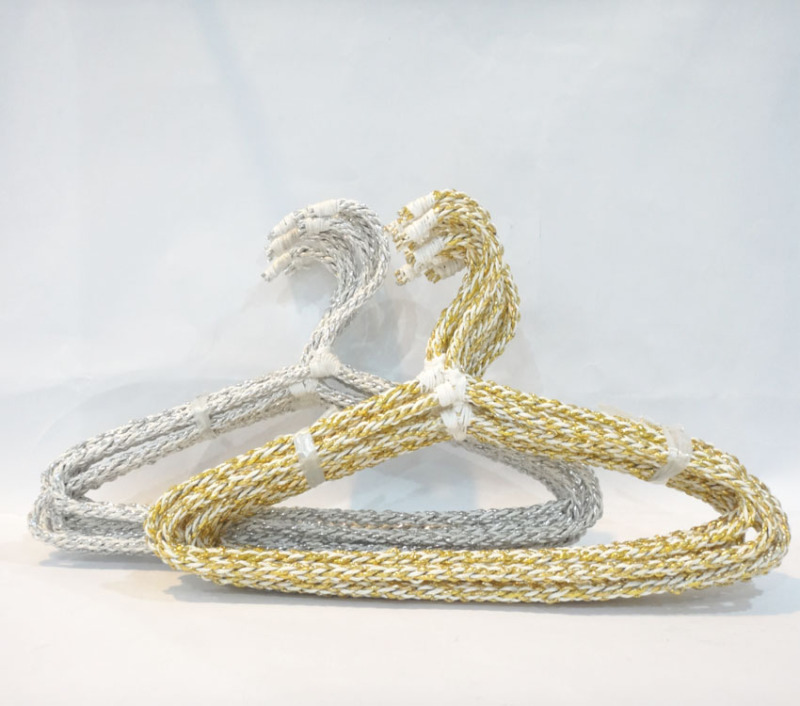 Woven Colorfuled Clothes Hanger Gold and Silver Rattan Clothes Hanger Colorfulful Straw Woven Rope Clothes Hanger Woven Colorfuled Clothes Hanger Gold and Silver Rattan Clothes Hanger Colorfulful Straw Woven Rope Clothes Hanger