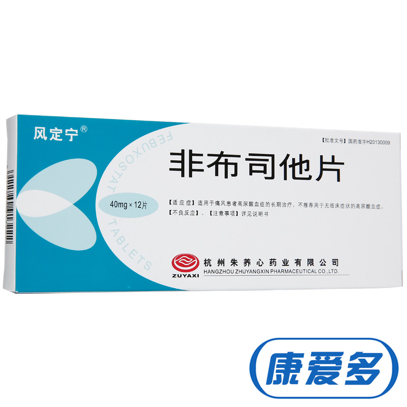 风定宁 非布司他片 40mg*12片/盒