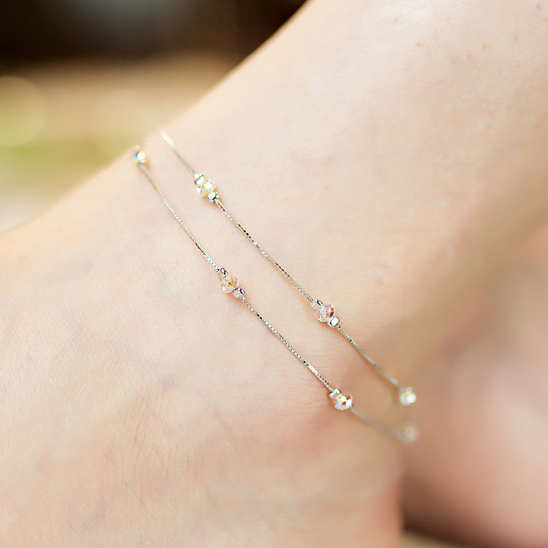 Bracelet de cheville Femme      en Argenterie - Ref 3102450 Image 1