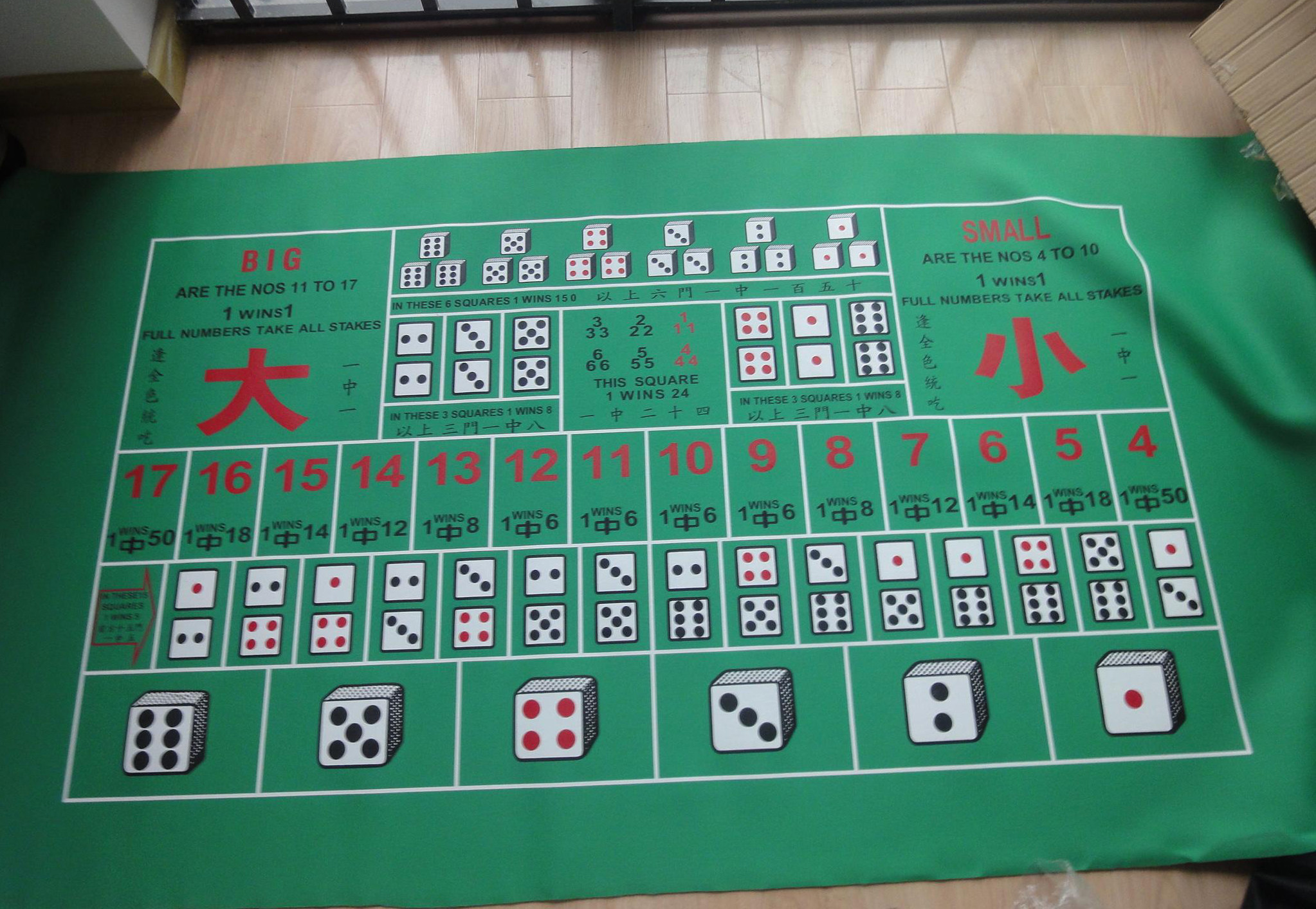 Rectangular 1 8 * 0 9 m 9 m 21-point black jack Size point Private rubber mat table cloth