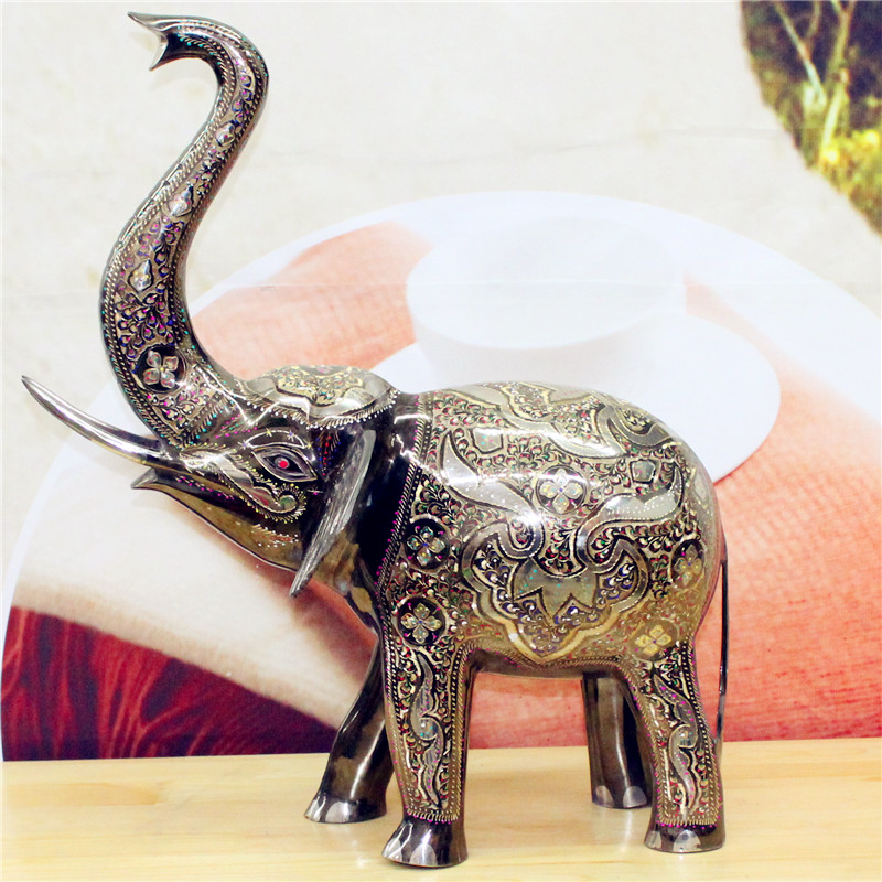 Pakistan Handicrafts Bronze Ware Bronze Sculptures 24-inch Fortune Elephant Home Gift BT194