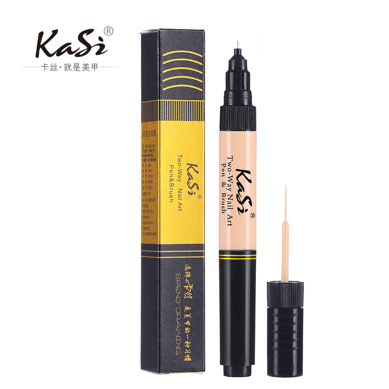 KaSi美甲双头点花拉线笔 点钻美甲笔彩绘笔工具10克 颜色:糖果粉