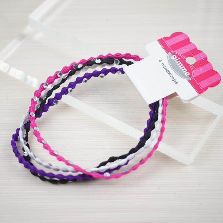 gimme children hair with sticking and drilling lentils pods hair with long rubber fascia 4 colors 4 dress