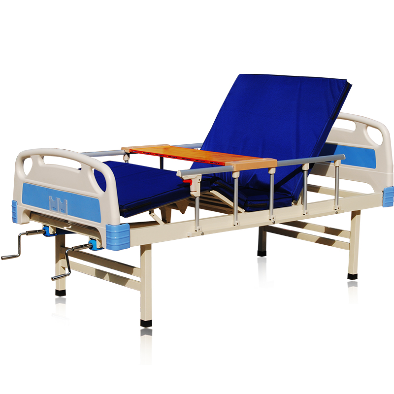 悦邦ABS双摇护理床普通铝护家用医用床医疗床瘫痪病人升降病床JT