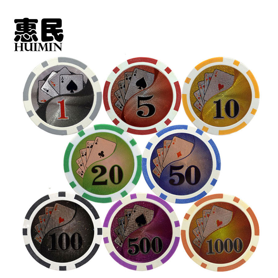 11 5g laser poker Texas Hold'em chips Baccarat Mahjong hall entertainment nightclub supplies 0 36 yuan pieces