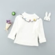 Bé gái mặc áo sơ mi mùa đông cotton bé gái cổ cao cộng đôi áo thun nhung dài tay dày cho bé trai