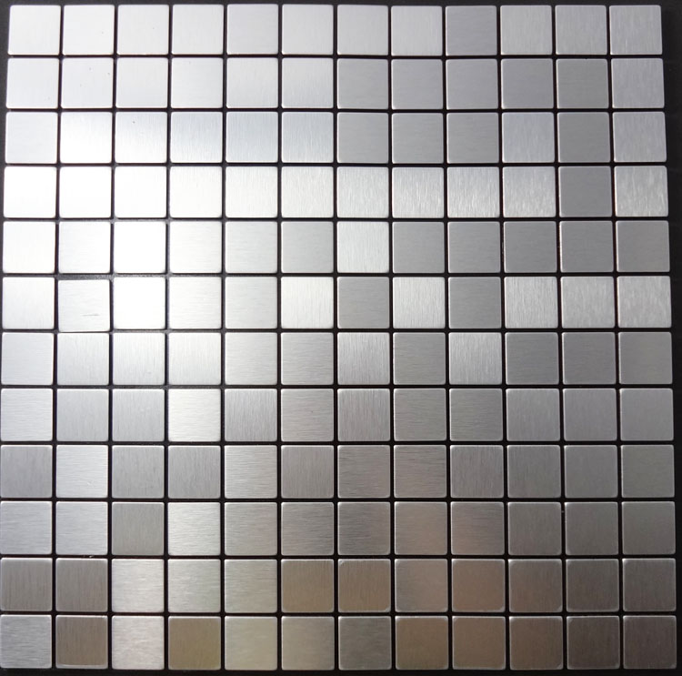 Silver wire drawing aluminium plastic plate mosaic TV background wall clubhouse tile back adhesive self-adhesive without filling and convenient