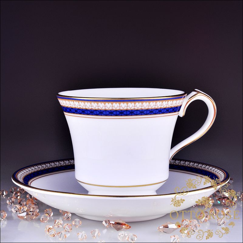 British made Aynsley imported tea gift imported porcelain noble blue coffee cup saucer gift box spot