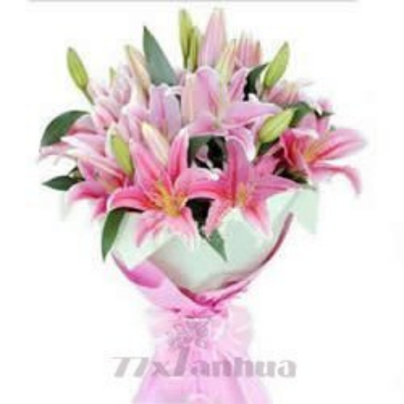 黑河伊春明光香水百合花束大庆同城鲜花速递朋友同事领导长辈礼物