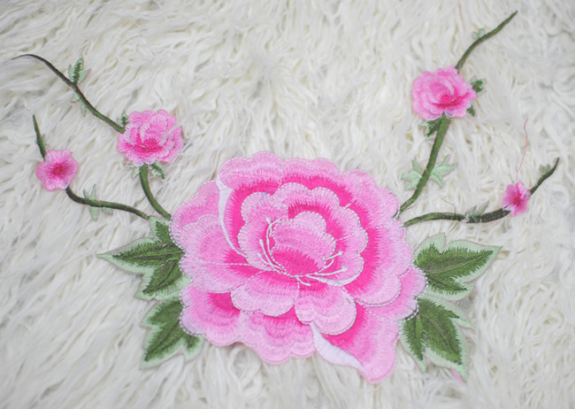 DIY Material Performance Apparel Accessories Drama National Embroidery Clothing with Peony Flower Subsidy Iron 3576# hot