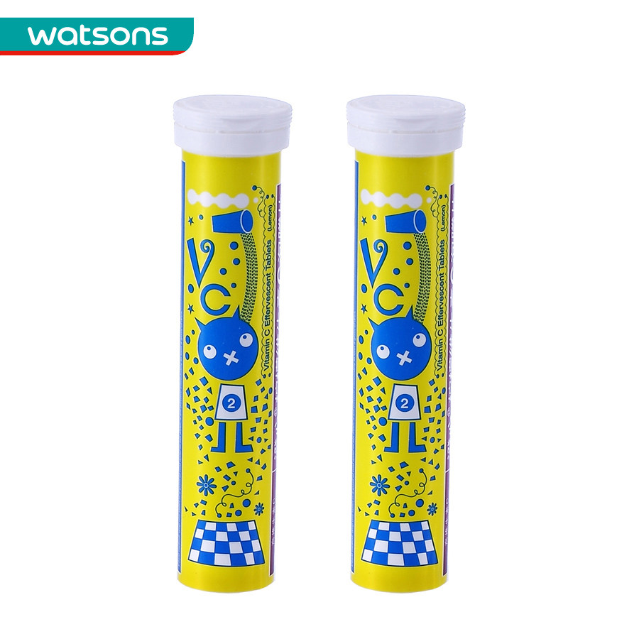 【屈臣氏】组合价 澄心维生素C泡腾片20片装(柠檬味)x2件