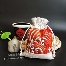 Original auspicious classical bag Chinese style drawstring small sachet Empty bag Carry-on Chinese medicine sachet packaging bag