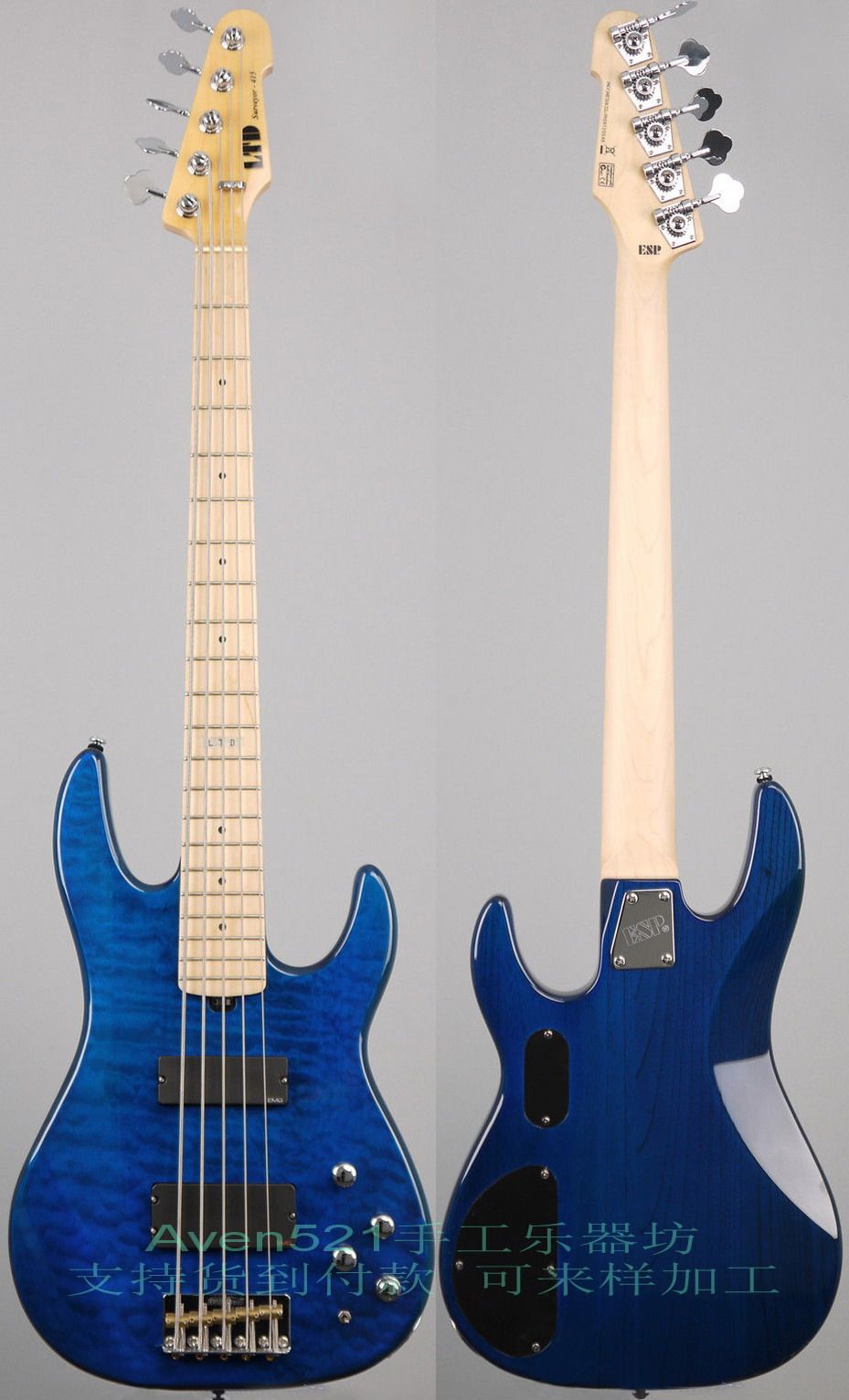 Custom ESPs LTDs SURVEYOR-415 5 String Electric Bass