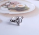 Vẻ đẹp để nhồi bông gấm trắng của Rong Rong với chiếc nhẫn tròn bằng bạc 925 sterling forefinger mở vòng bạc Thái