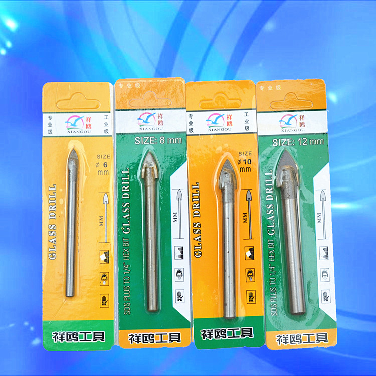 Direct Sales Tile Drill Bit glass drill triangular drill Drill Ceramic Drilling with hole drilling machine Alloy Drills
